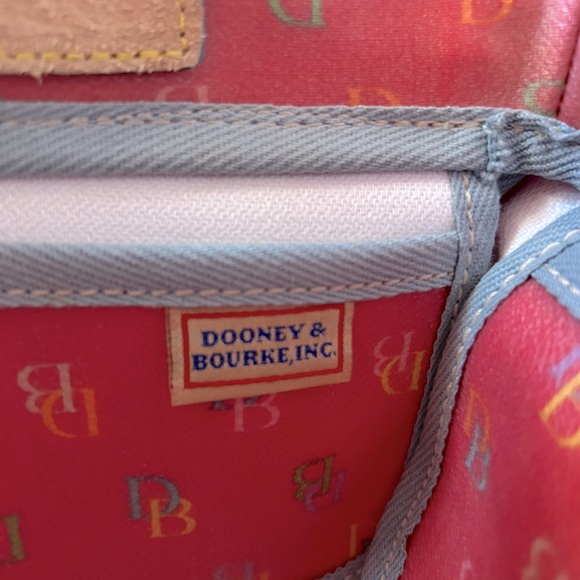 Dooney & Bourke Y2K vintage pink rainbow tiny tassel tote bag πππ - Picture 12 of 14